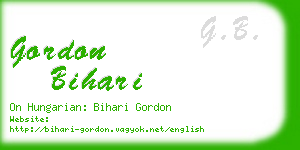 gordon bihari business card